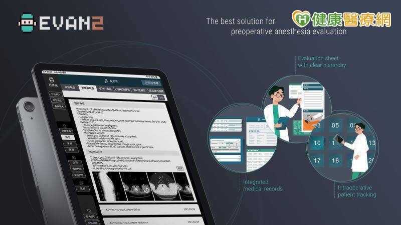 臺大醫院攜手國立臺北科技大學合作開發專業麻醉評估App「EVAN 2」，簡潔的使用介面提供符合實際流程的各項功能和流暢的操作體驗，榮獲2022年德國iF設計獎肯定，成為國內醫院機構與大學合作拿下iF設計獎首例，也是臺大醫院首次獲得iF設計獎。