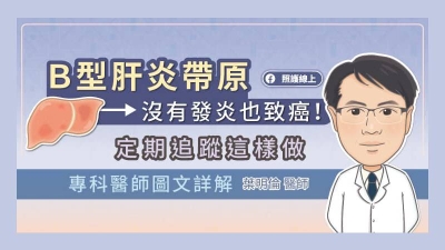 B型肝炎帶原，沒有發炎也致癌！