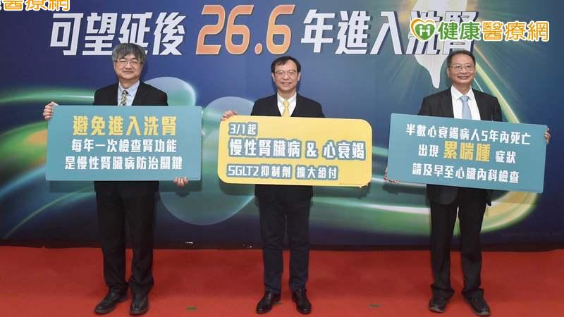 SGLT2抑制劑3月起擴大給付！納慢性腎病、心衰竭患者　預計20萬人受惠