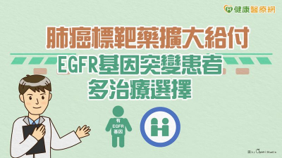 肺癌標靶藥擴大給付　EGFR基因突變患者多治療選擇