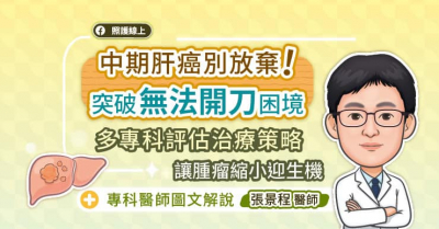 中期肝癌別放棄！突破「無法開刀」困境，多專科評估治療策略，讓腫瘤縮小迎生機