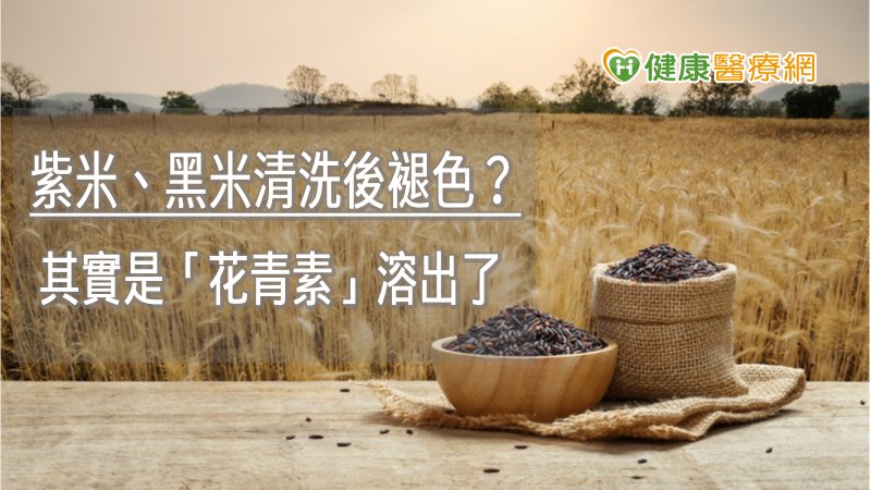 食藥署說明，紫米、黑米、黑芝麻是富含花青素的食物，因花青素是水溶性色素，清洗時易溶出而呈現淺深不一的紫紅色，這是正常的現象。