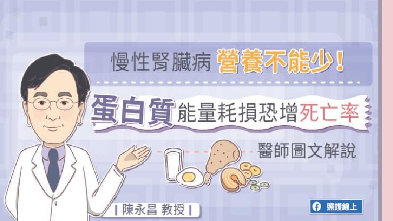 慢性腎臟病營養不能少！蛋白質能量耗損恐增死亡率，醫師圖文解說