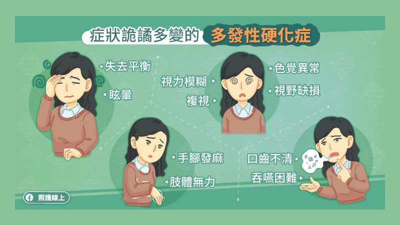 多發性硬化症的症狀詭譎多變