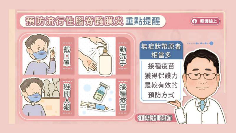 預防流行性腦脊髓膜炎，重點提醒