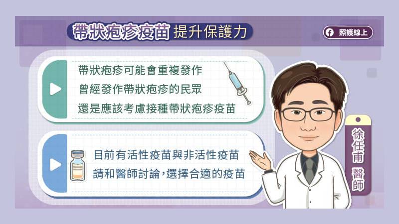 帶狀疱疹疫苗提升保護力