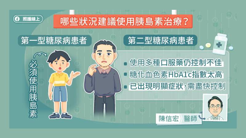 哪些狀況建議使用胰島素？