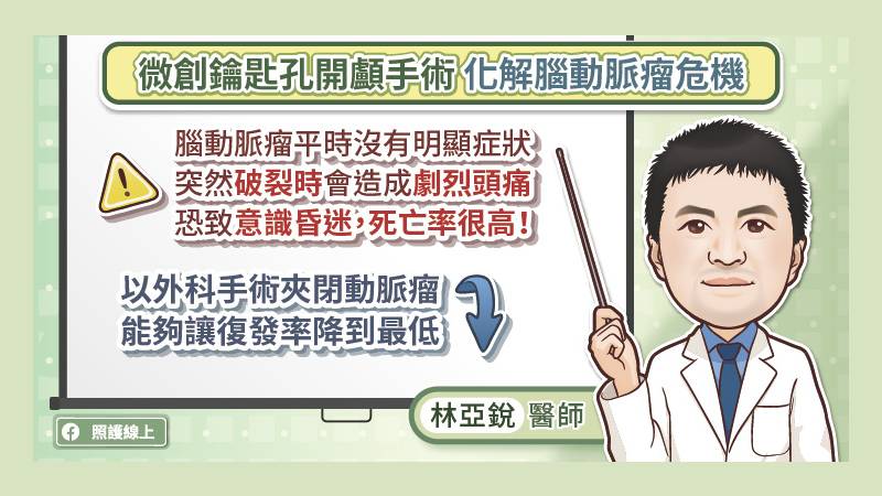 微創鑰匙孔開顱手術 化解腦動脈瘤危機