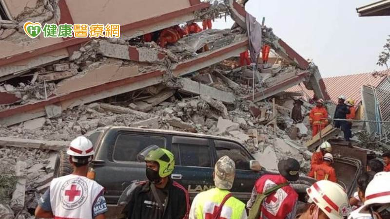 緬甸3月28日發生規模7.7強烈地震，至少已造成1,700人死亡、3,400人受傷。（圖／取自紅十字會網站）