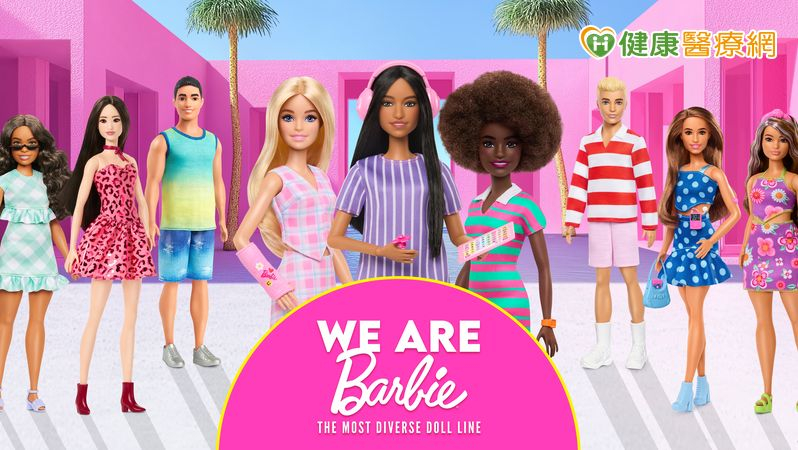 位在圖片正中央的，正是本次問世的首款自閉症芭比娃娃，對此自閉症者權利組織表示，讓年輕患者能看見真實、積極樂觀的自我形象非常重要。（圖／取自Mattel新聞稿）