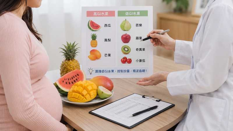 若因天熱食慾不佳，改以水果取代正餐，可能在不知不覺中攝取過多糖分，造成血糖波動，增加妊娠糖尿病風險。圖：部桃提供